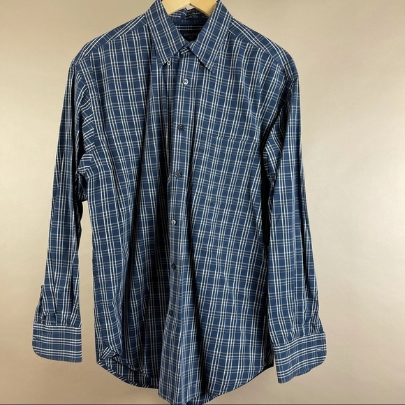 Men's Haggar & Dockers Medium Check Button Up Shirt 2 Pack Set Office - Picture 2 of 16